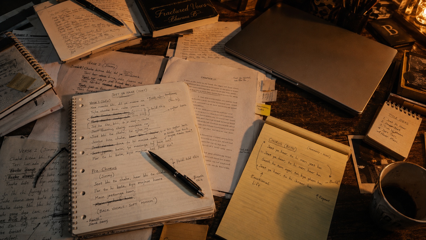 The creative desk behind the Fractured Vows Saga soundtrack
